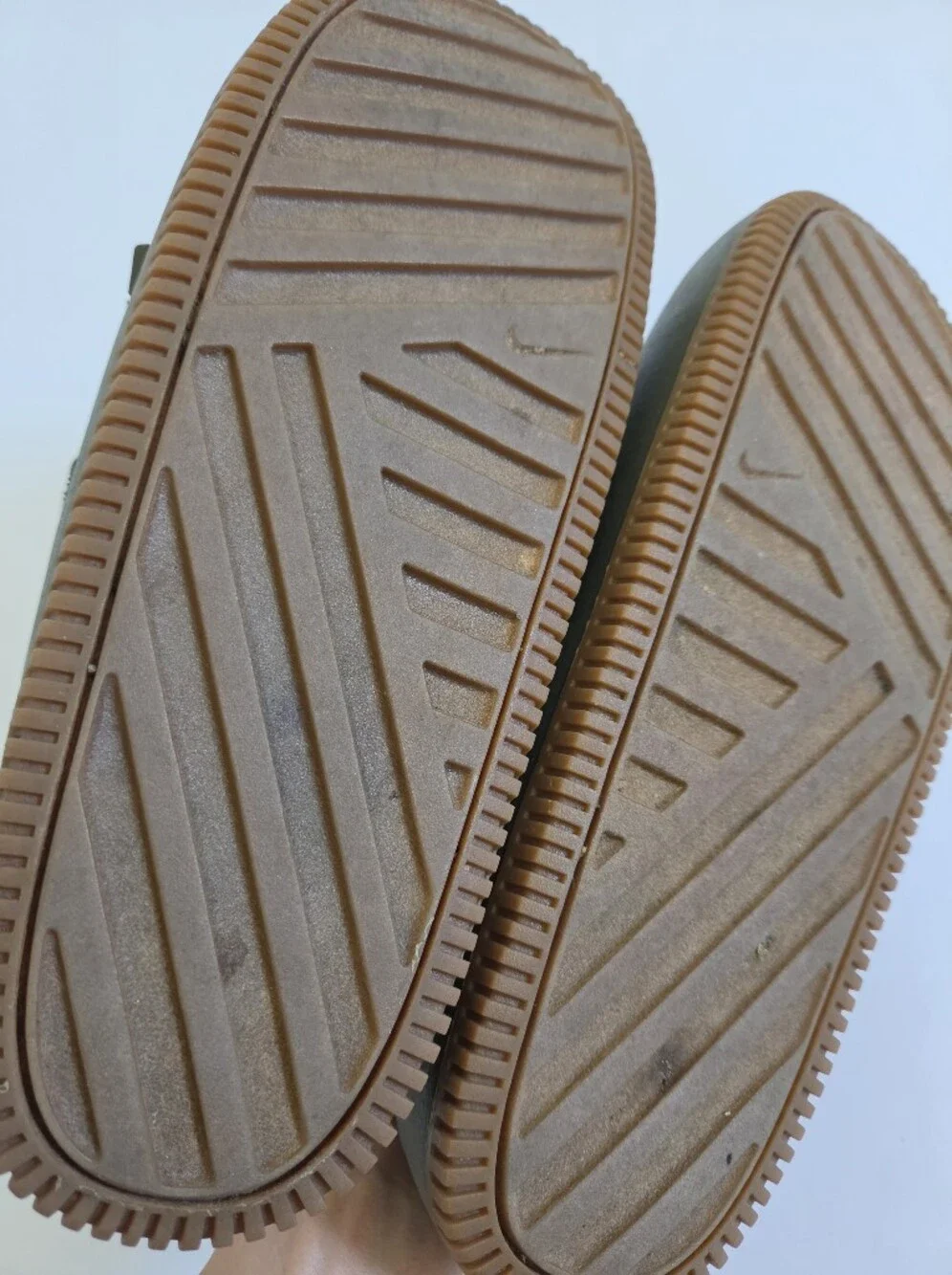 Nike Calm Mule Slide olive green removable strap Mens 9 Womens 10